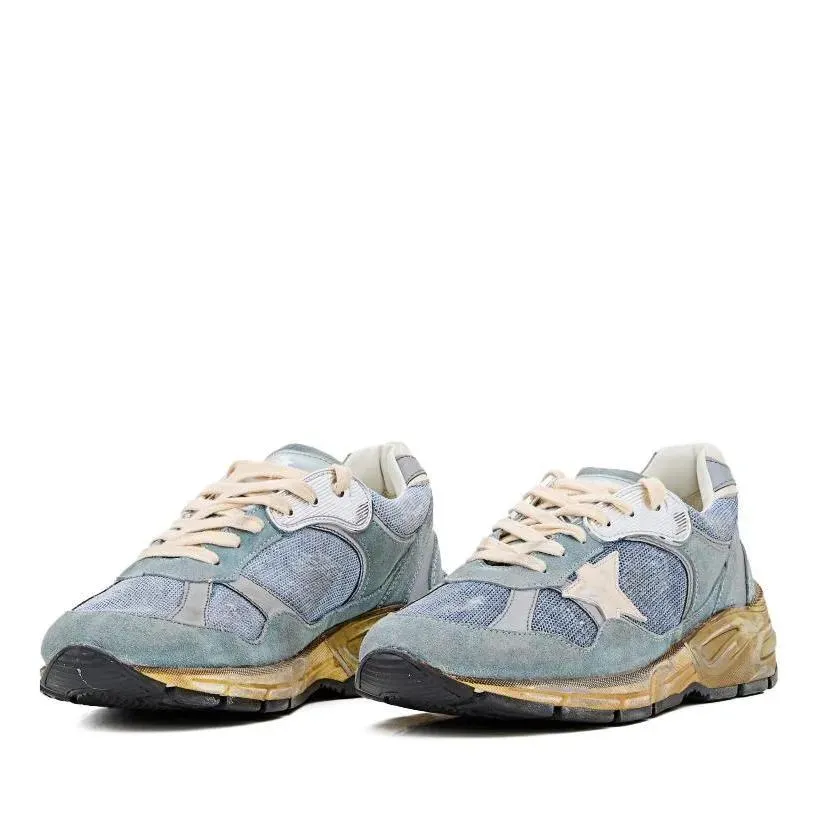   Golden Goose  Running Dad Suede Leather Sneakers Blue  Low-Top Sneaker 
