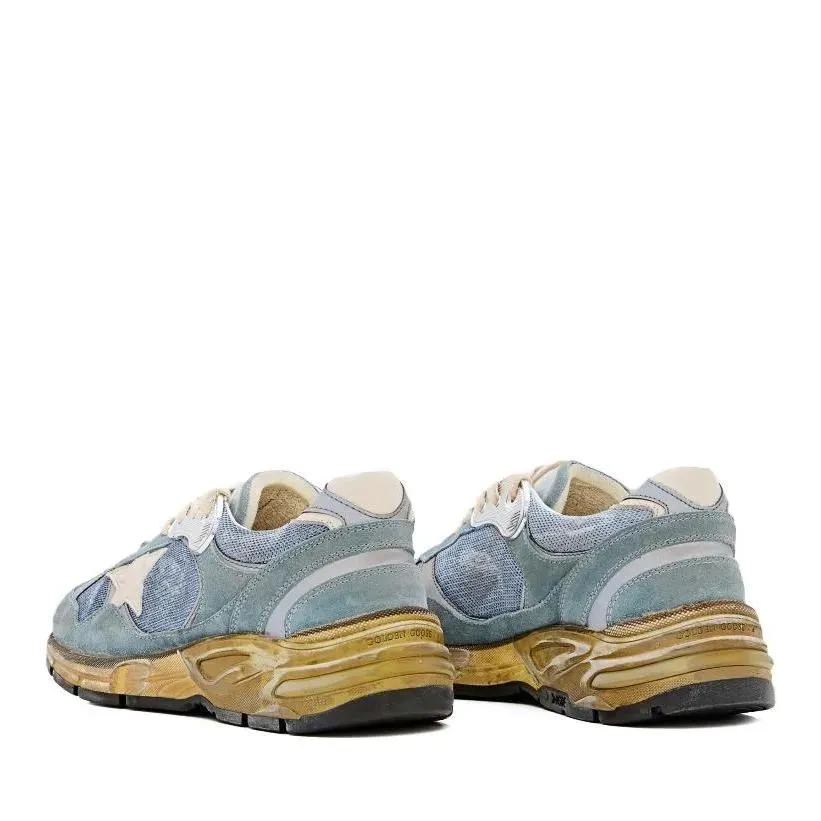   Golden Goose  Running Dad Suede Leather Sneakers Blue  Low-Top Sneaker 