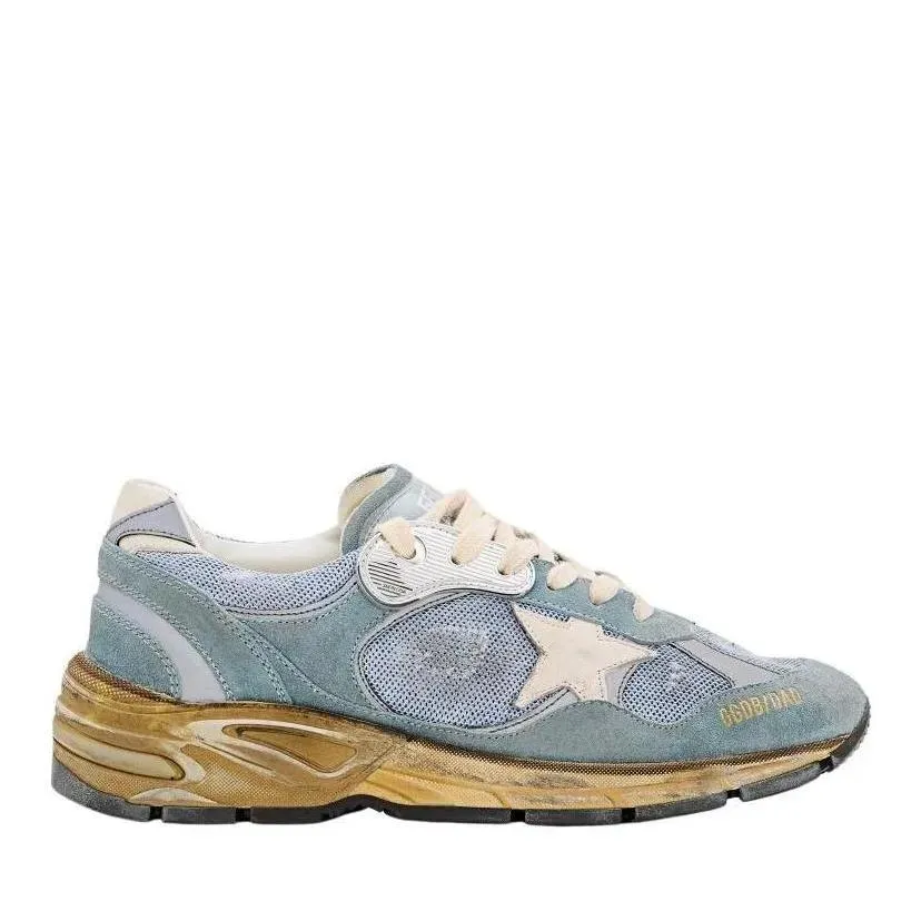   Golden Goose  Running Dad Suede Leather Sneakers Blue  Low-Top Sneaker 